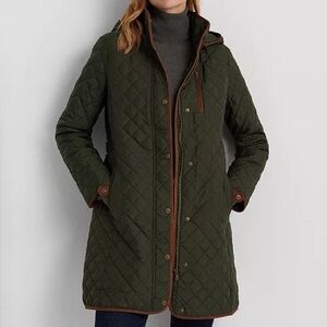 Ralph Lauren Olive Quilted Utility Jacket